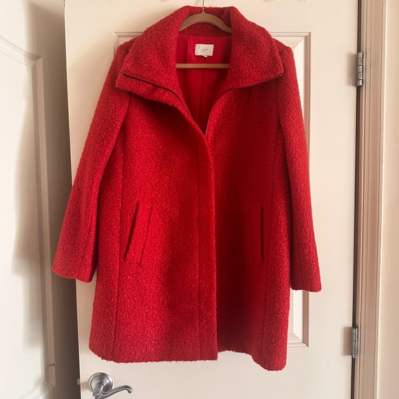 LOFT Jackets & Blazers - LOFT Red Teddy Jacket Timeless Style
